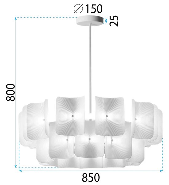 Пендел LED APP1671-1CP White