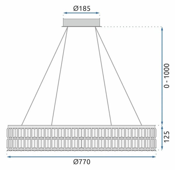 Пендел LED APP1569-CP Gold 80cm