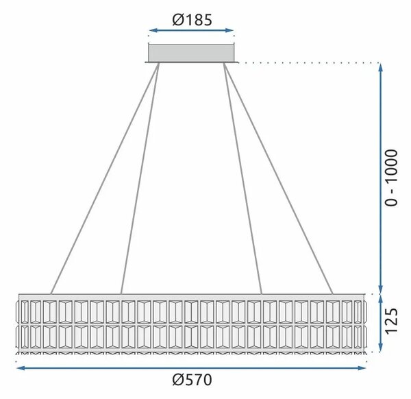 Пендел LED APP1568-CP Gold 60cm