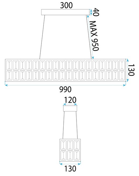 Пендел LED APP1566-CP Gold
