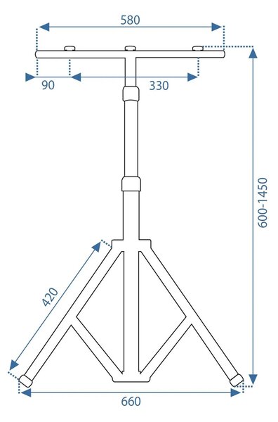 Halogen LED budowlany na statywie 2x20W RSL001-20N