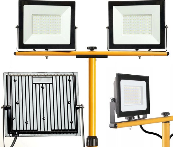 Halogen LED budowlany na statywie 2x30W RSL001-30N