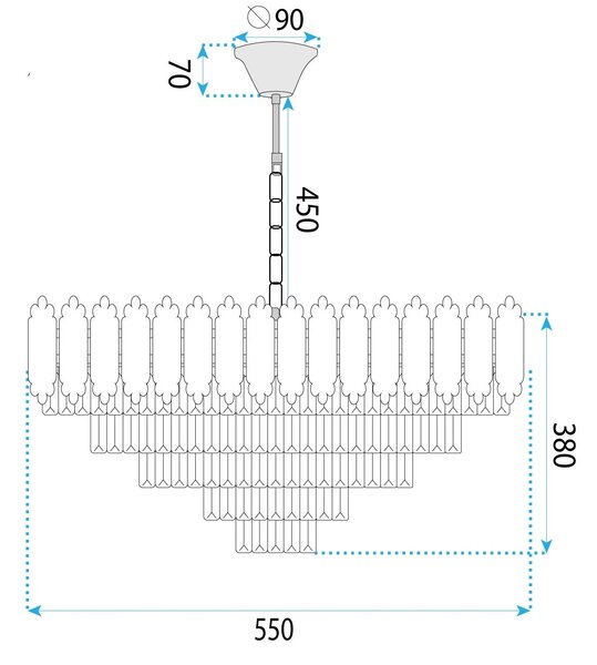 Пендел Cristal G049-CP 60CM