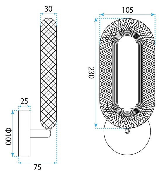 СТЕНЕН LED АПЛИК G171-W GOLD