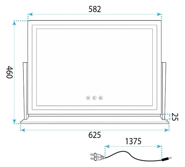 Огледало LED STUDIO L.Gold 58x45