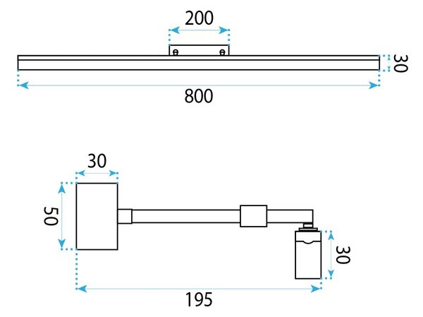 LED аплик за баня APP1874-1W 80cm GOLD