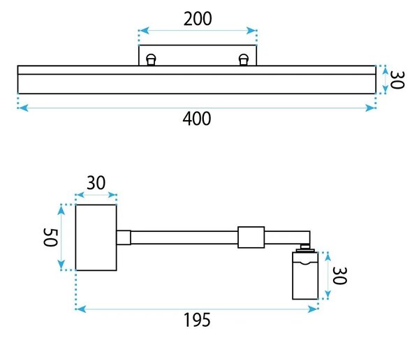 LED аплик за баня APP1869-1W 40cm CHROME
