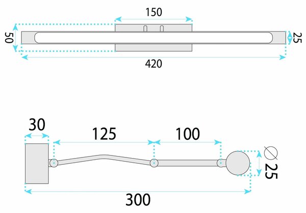LED аплик за баня SWE019-1W Gold