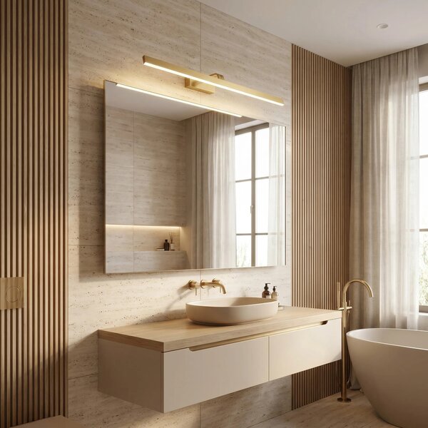 LED аплик за баня SWE009-1W 73cm BRUSH GOLD