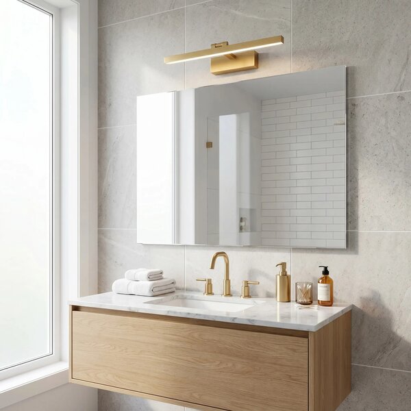 LED аплик за баня APP1865-1W 80 cm BRUSH GOLD