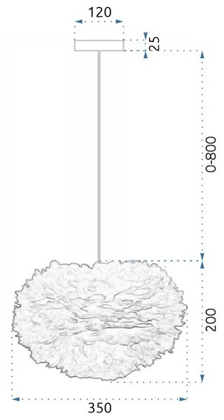 Пендел с пера Gray APP334-3CP
