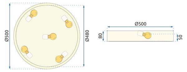 Плафон Classic Gold APP874-C 50 cm