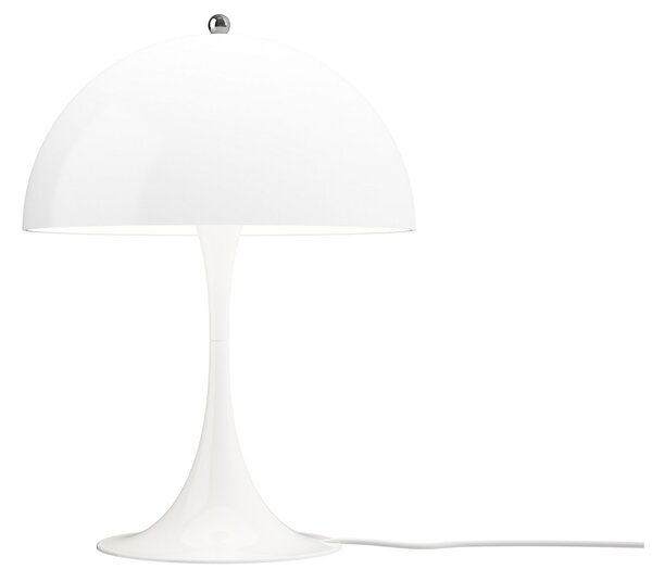 Louis Poulsen Настолна лампа Panthella 320, бяла, Ø 32 cm, E14, Бял, Дневна/трапезария, Пластмаса, Модерен