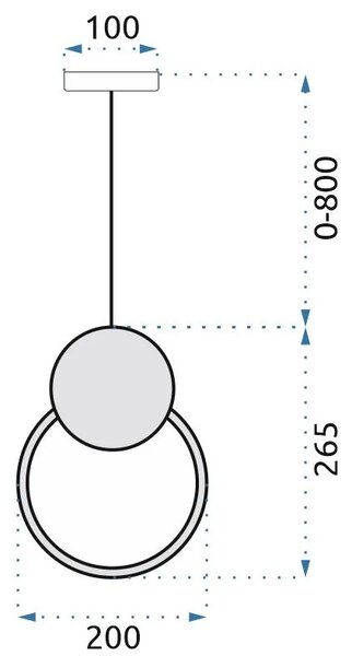 Пендел LED APP852-CP BLACK