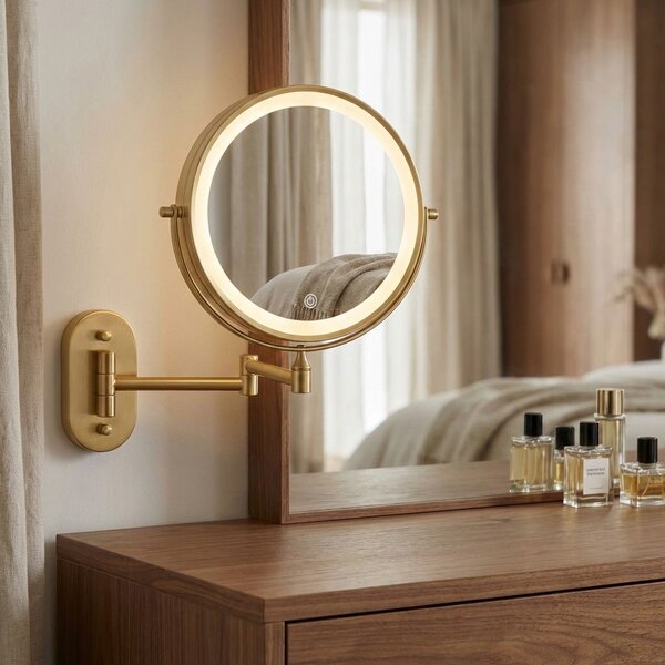 Огледало LED Glow Brush Gold