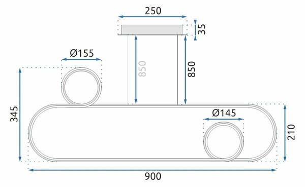 Лампа LED APP810-CP CHROM
