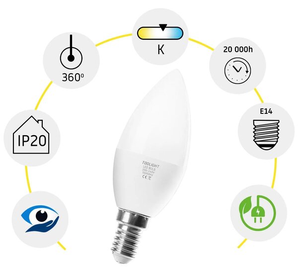 Крушка LED RSL035 E14 8W Warm