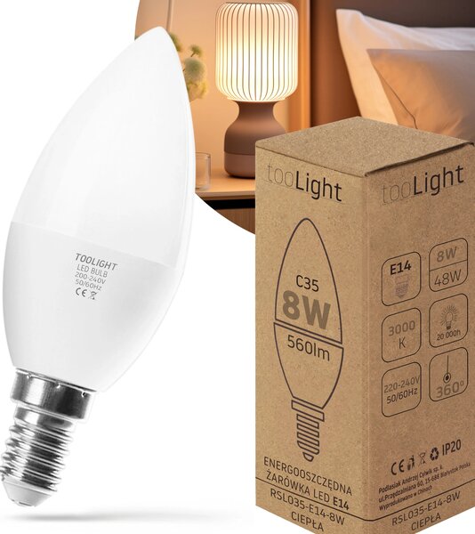 Крушка LED RSL035 E14 8W Warm
