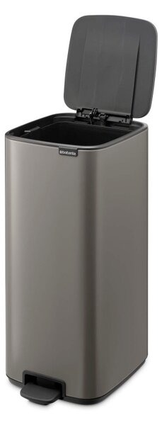 Кош за боклук Brabantia Bo Pedal 1010129, 30 л, Леко затваряне, Противоплъзгаща основа, Сив