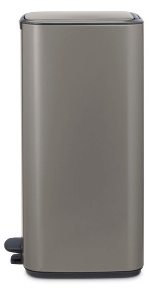 Кош за боклук Brabantia Bo Pedal 1010129, 30 л, Леко затваряне, Противоплъзгаща основа, Сив