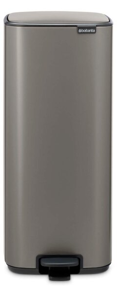 Кош за боклук Brabantia Bo Pedal 1010129, 30 л, Леко затваряне, Противоплъзгаща основа, Сив