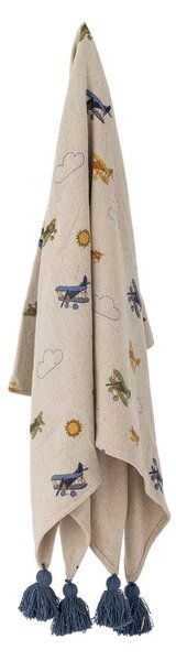 Кремаво бебешко одеяло 130x160 cm Plane – Bloomingville Mini