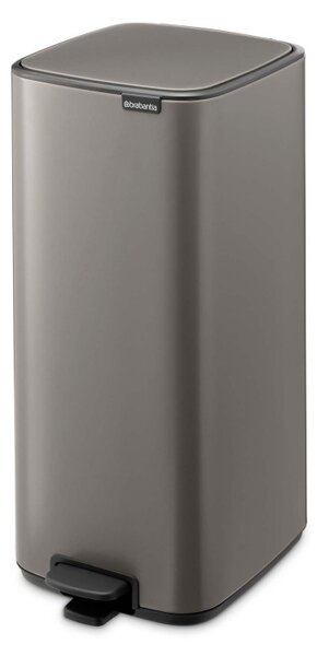 Кош за боклук Brabantia Bo Pedal 1010129, 30 л, Леко затваряне, Противоплъзгаща основа, Сив