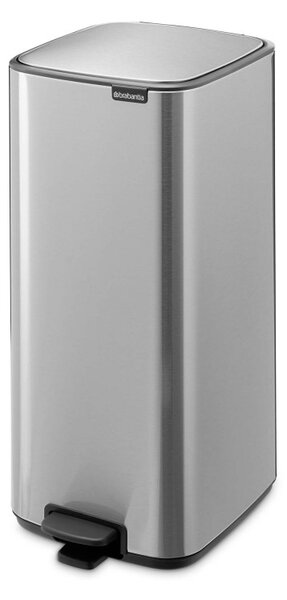Кош за боклук Brabantia Bo Pedal 1010144, 30 л, Леко затваряне, Противоплъзгаща основа, Устойчив на пръстови отпечатъци, Инокс/Мат