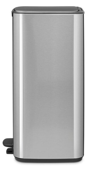 Кош за боклук Brabantia Bo Pedal 1010144, 30 л, Леко затваряне, Противоплъзгаща основа, Устойчив на пръстови отпечатъци, Инокс/Мат