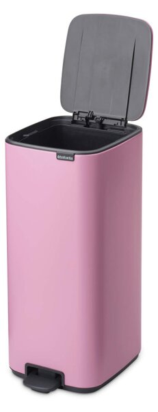 Кош за боклук Brabantia Bo Pedal 1010447, 30 л, Леко затваряне, Противоплъзгаща основа, Розов