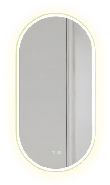 Огледало LED OVL 50x100cm Gold