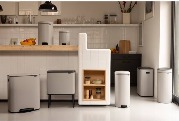 Кош за боклук Brabantia Bo Touch 1010454, 3x11 л, Плавно и безшумно отваряне, Голям отвор, Сив