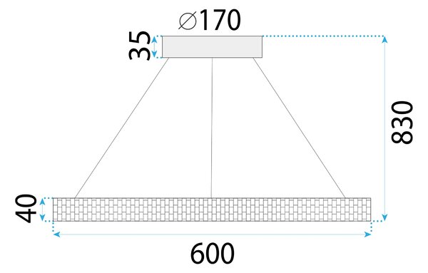 Пендел LED APP1511-CP CHROM