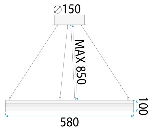 Пендел LED APP1672-CP GOLD