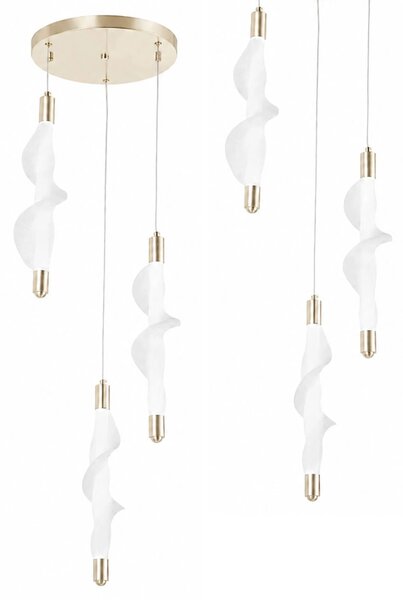 Лампа LED G009-3CPR WHITE/GOLD