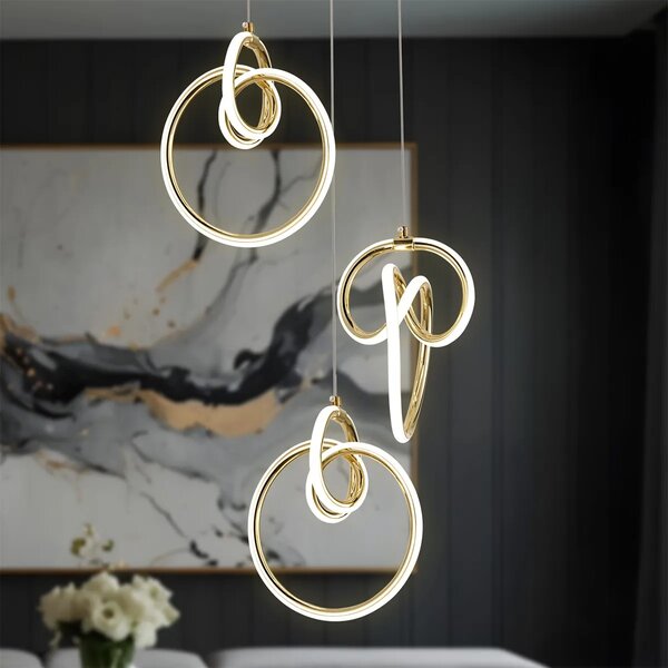 Висяща LED лампа G072-3CPR Gold