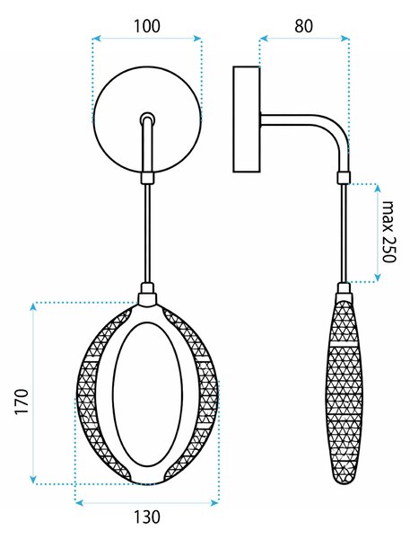 СТЕНЕН LED АПЛИК G175-W GOLD