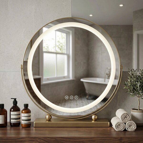 Огледало LED MAKE-UP L.Gold 40 cm