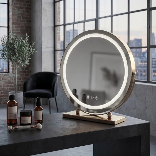 Огледало LED MAKE-UP L.Gold 40 cm