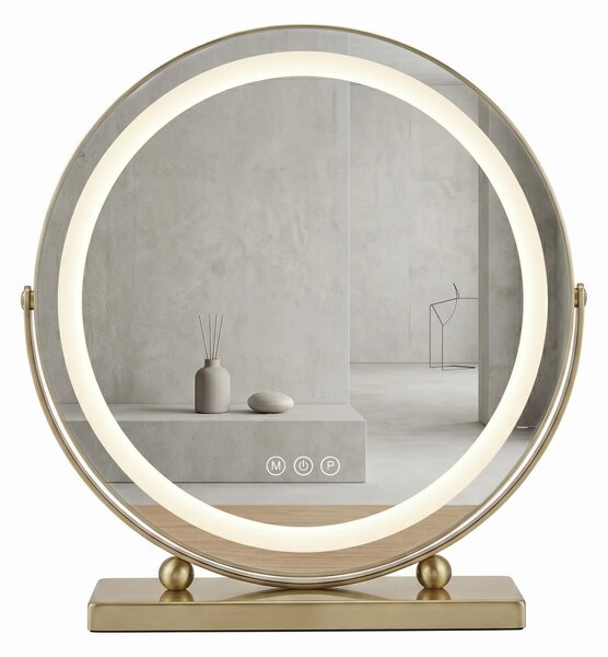 Огледало LED MAKE-UP L.Gold 40 cm