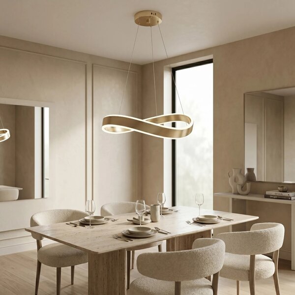 ВИСЯЩА ТАВАННА ЛАМПА SWE067-CP 60cm BRUSH GOLD