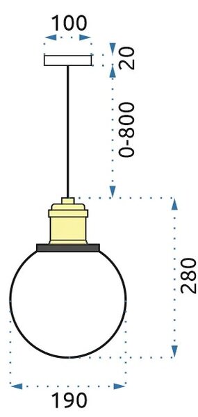 Висяща лампа Verto B APP044-1CP