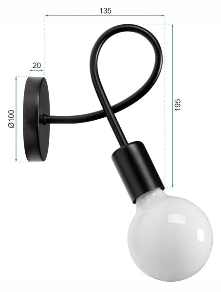 Аплик Loft PARADISE Black 392199