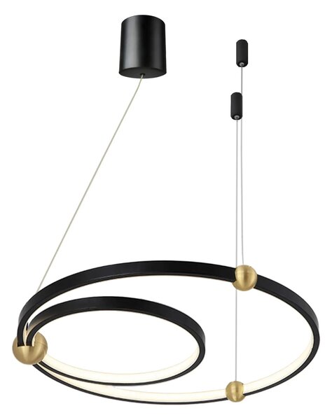 Висящ пендел Black Ring led + дистанционно управление APP692-30-50