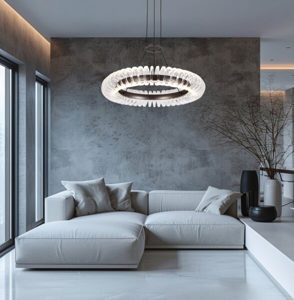LED полилей на кабел ALBA LED/39W/230V сив/прозрачен