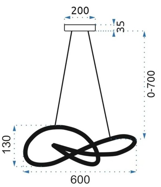 Лампа LED APP814-CP Node Black