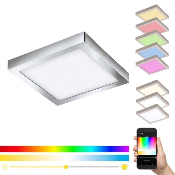 Eglo 98561 - LED RGBW Димируемо таванно осветително тяло FUEVA-C LED/21W/230V BT IP44