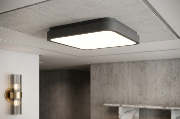 Brilagi - LED таванно осветително тяло за баня ZENNA LED/24W/230V 34,5x34,5 cm IP44 антрацит