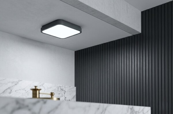 Brilagi - LED таванно осветително тяло за баня ZENNA LED/24W/230V 34,5x34,5 cm IP44 антрацит