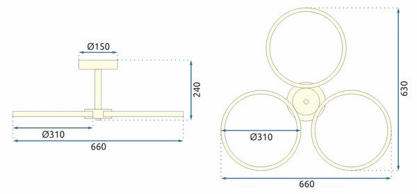 Лампа LED APP993-c Gold + Remote Control